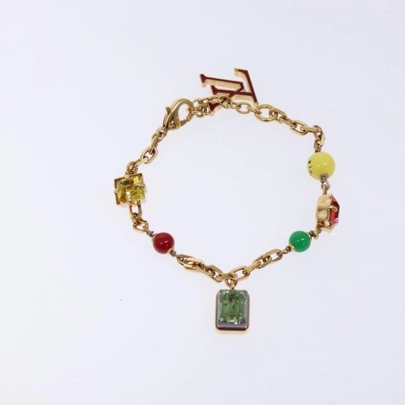 LOUIS VUITTON Bracelet metal Gold LV Auth 133450 - Picture 2 of 10